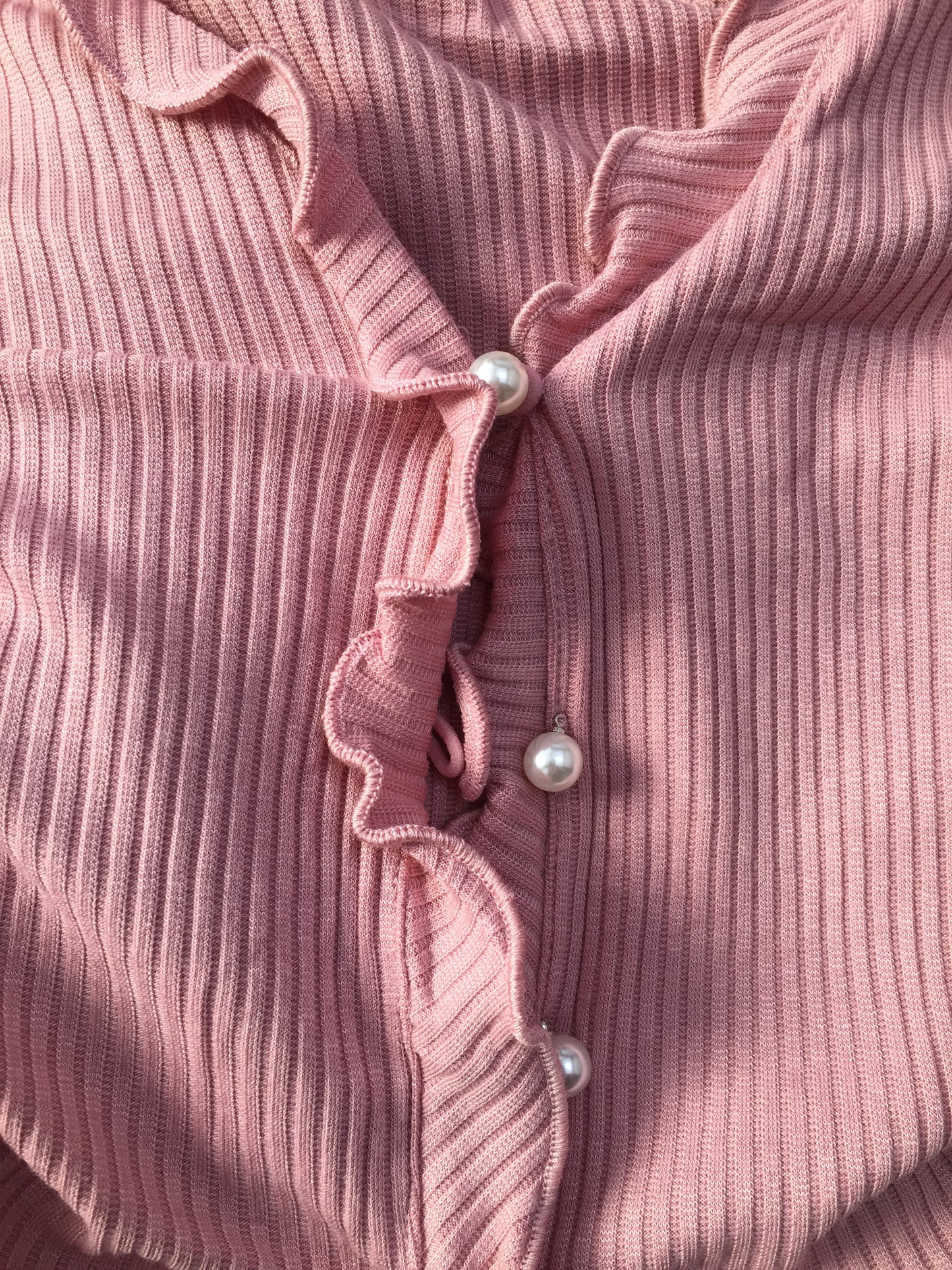 Gilet Top Rose avec boutons en perle 🎀