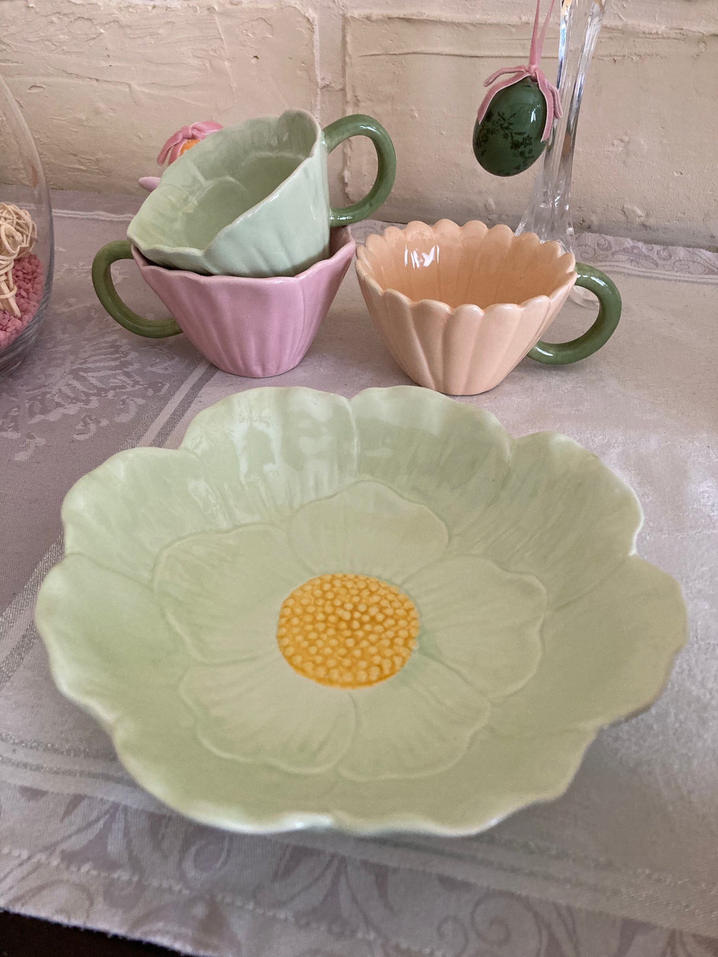 Petit saladier fleur vert