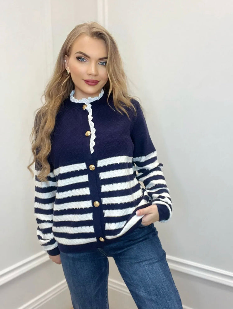 Gilet Pull marinière