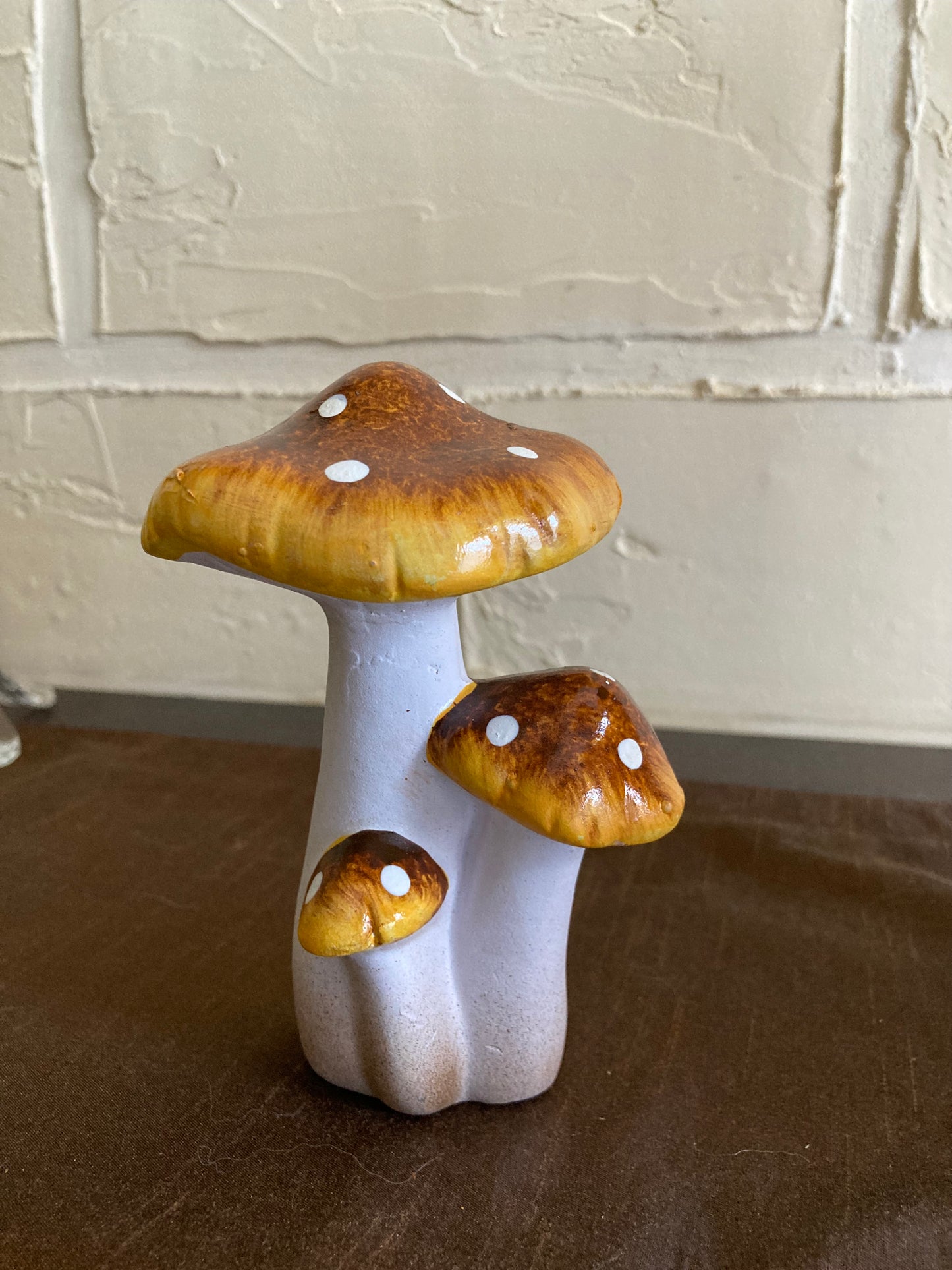 Lot de 3 champignons décoratifs en céramique