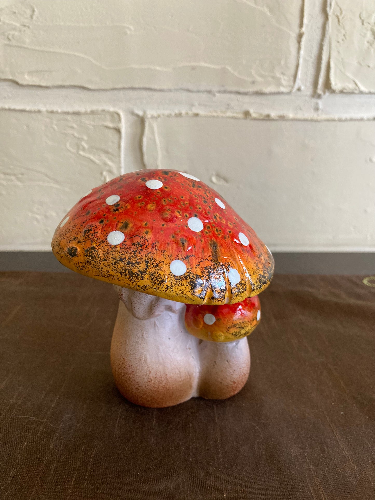Lot de 3 champignons décoratifs en céramique