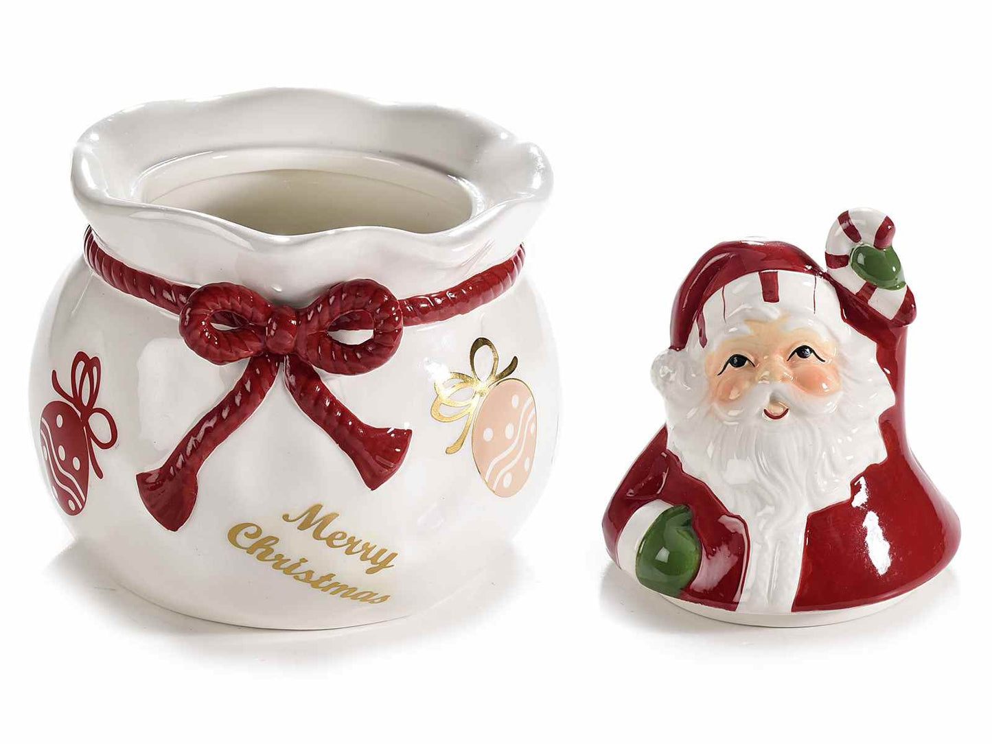 Joli pot à biscuit Père Noël en céramique