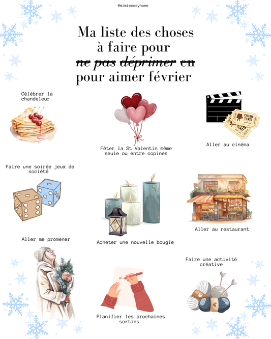 Ma Bucket List de Février – 10 petits plaisirs pour savourer l’hiver ❄️