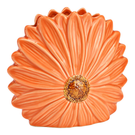 Vase Marguerite orange-corail