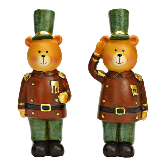 Duo de Figurines Oursons Soldat Vintage 🧸🎄