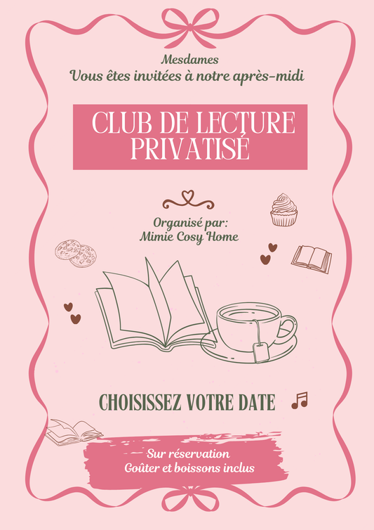 Après-midi cosy Club de lecture privatisé