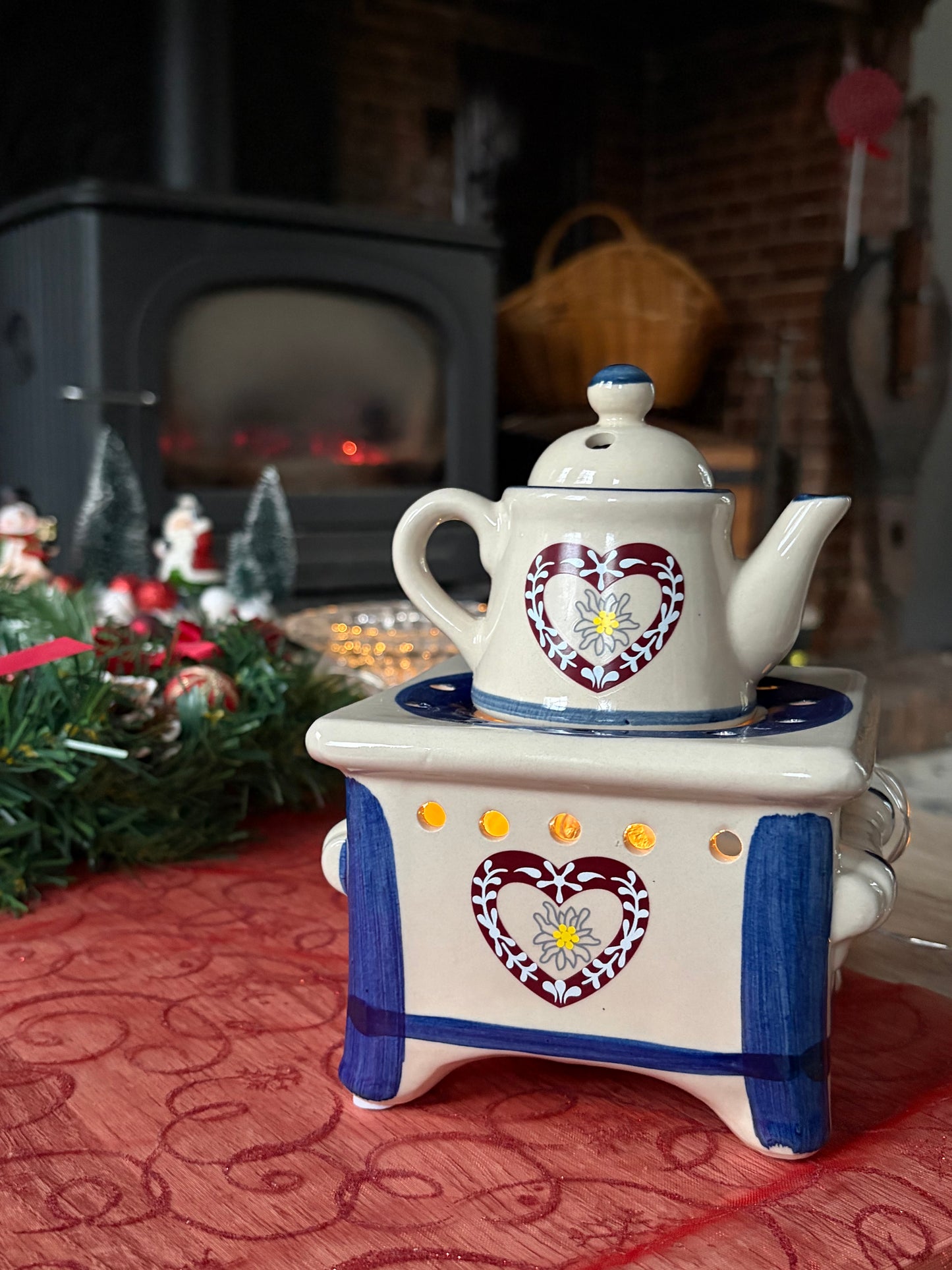 Diffuseur Brûle parfum pour Fondant Parfumé en Céramique Bleu