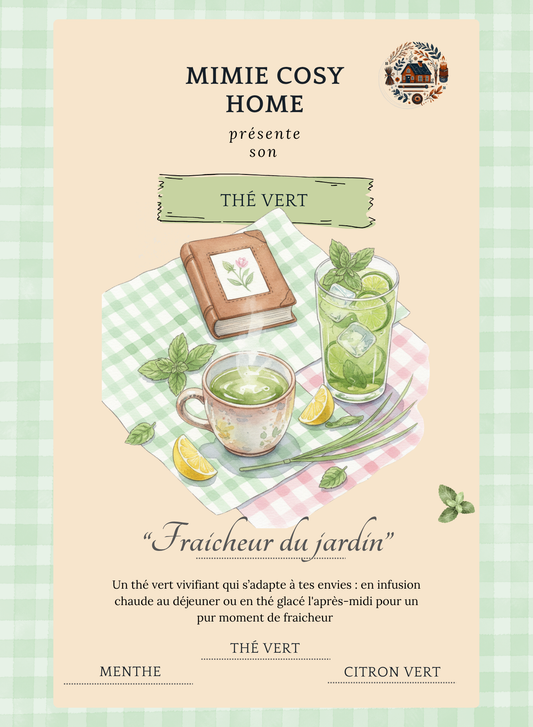 Thé Vert "Fraicheur du jardin" 🍃🍋‍🟩Bio