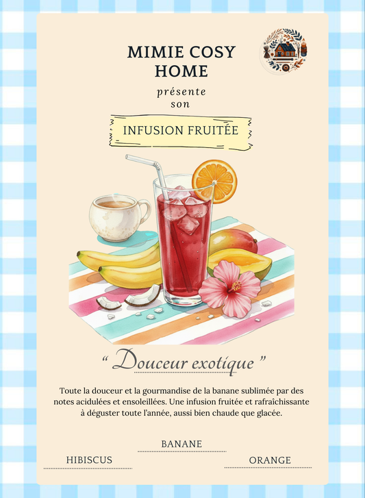 Infusion "Douceur exotique" bio 🍌🍊🌺 Banane Orange Hibiscus