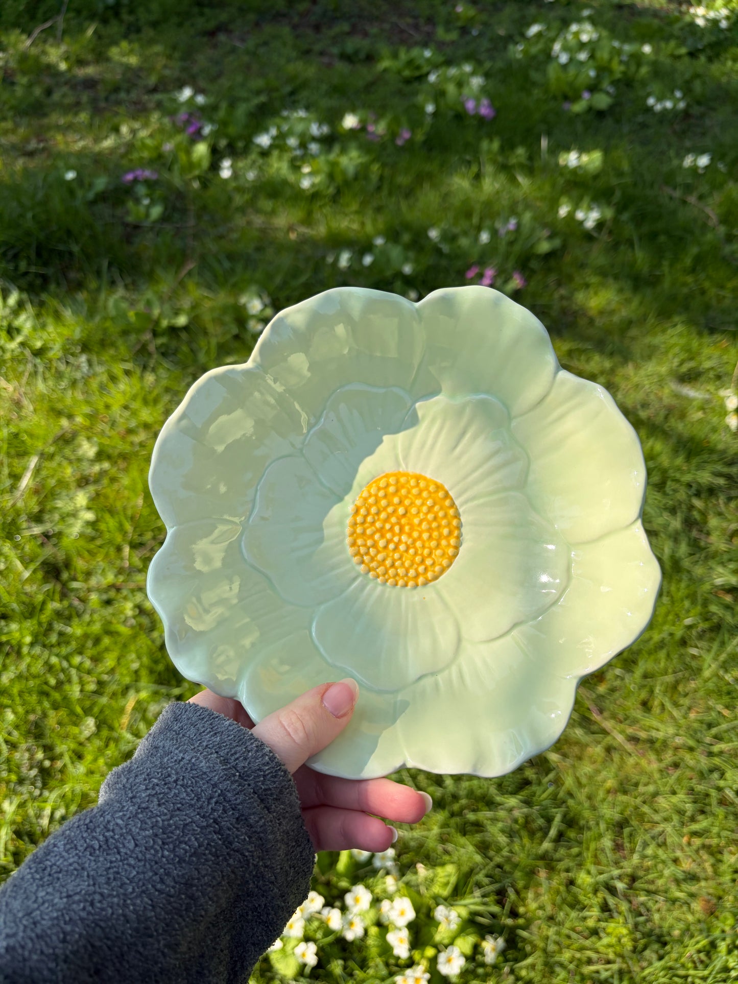 Petit saladier fleur vert