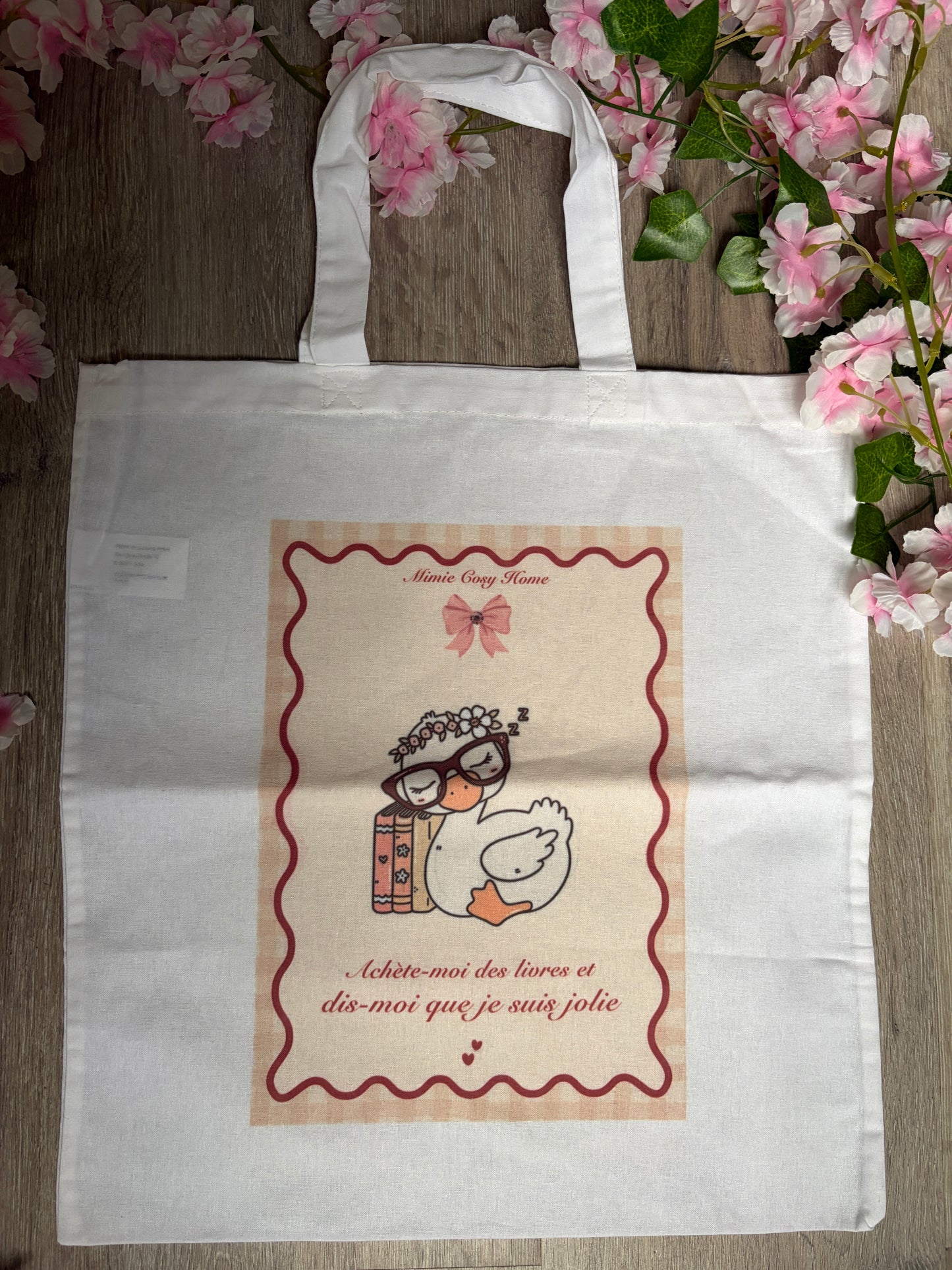 Tote bag Bookish 📚 "Achète-moi des livres et dis-moi que je suis jolie"