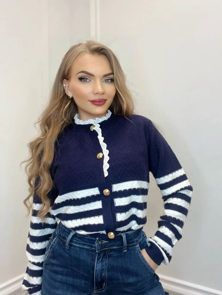Gilet Pull marinière