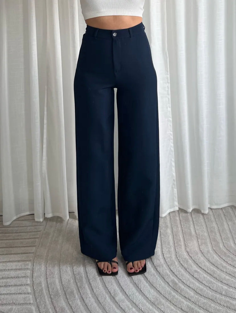 Pantalon élégant bleu marine