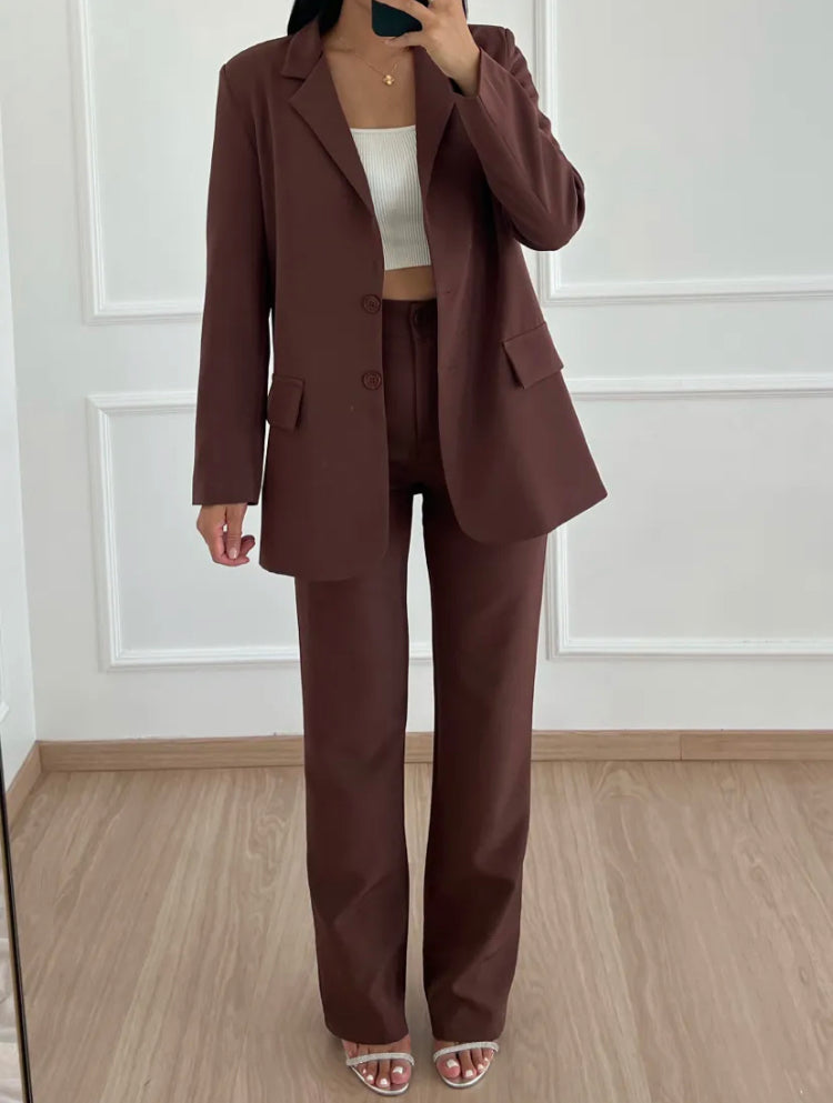 Pantalon élégant marron