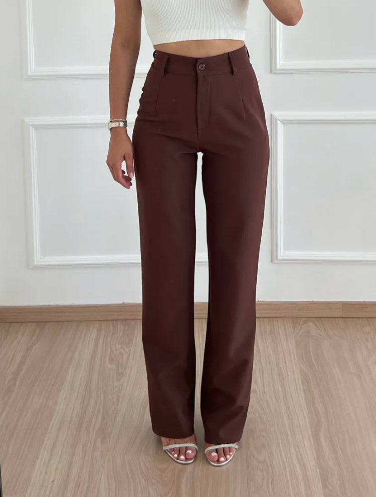 Pantalon élégant marron