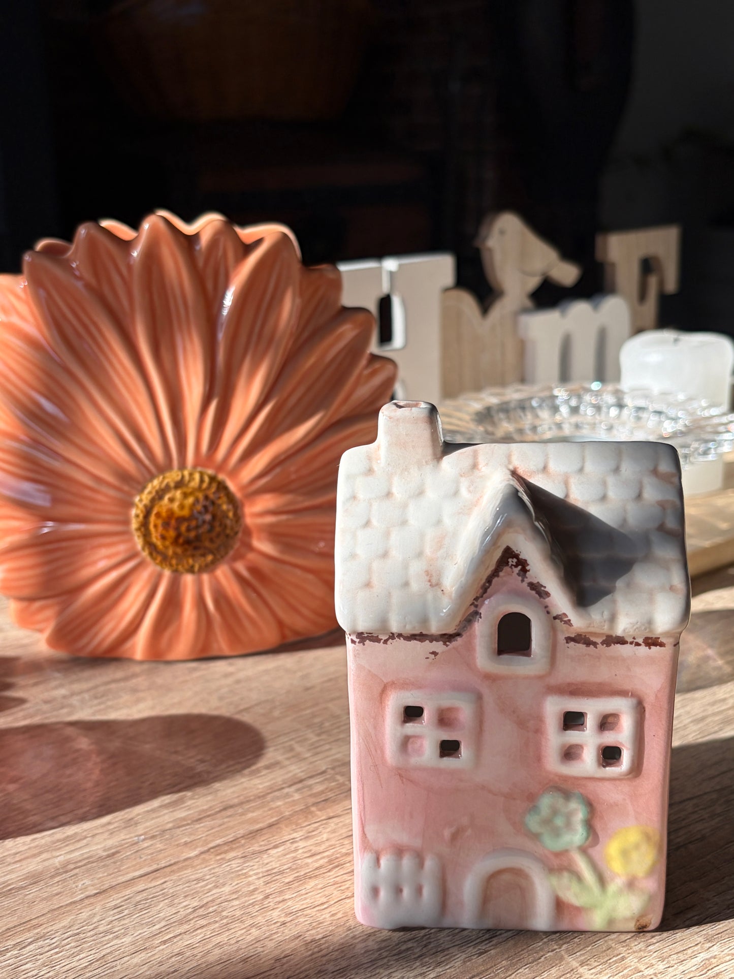 Vase Marguerite orange-corail