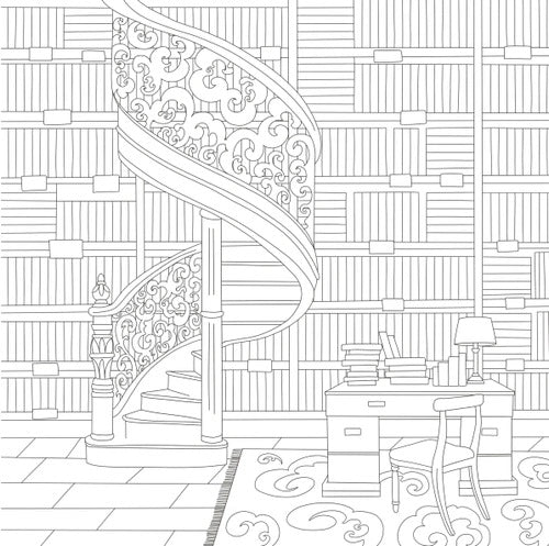 Cosy Librairie - Un monde de livres à colorier