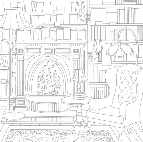 Cosy Librairie - Un monde de livres à colorier