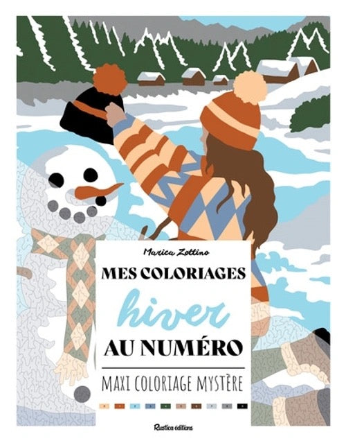 Mes coloriages hiver au numéro : maxi coloriage mystère