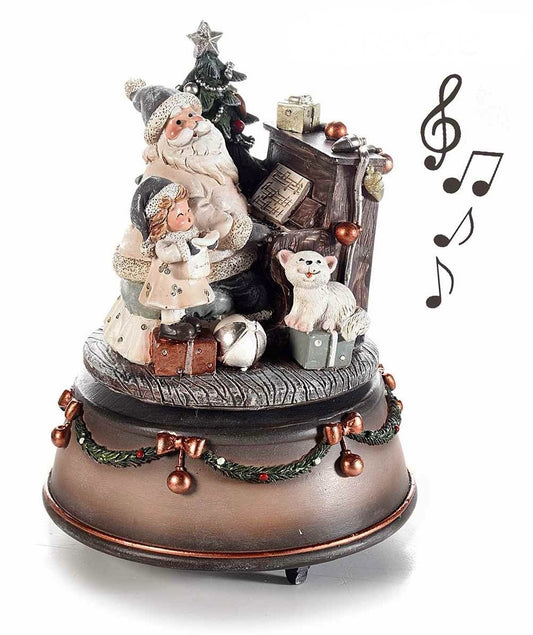Figurine de Père Noël musicale animée