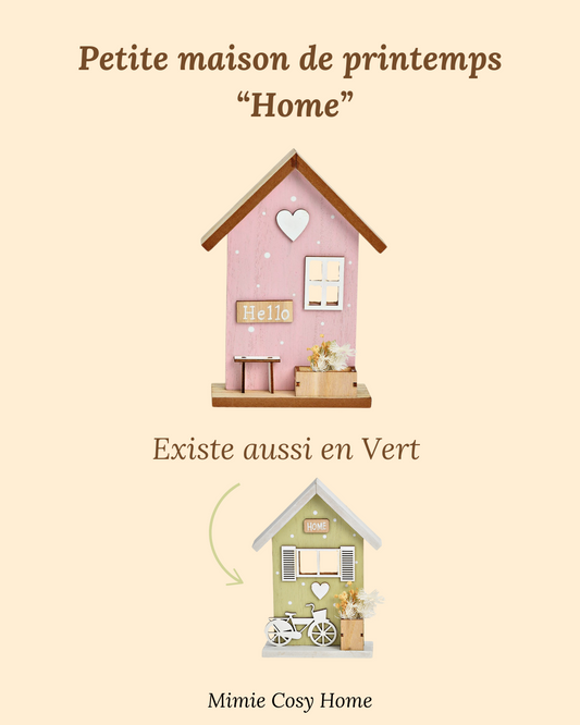 Maison de printemps à poser - Rose