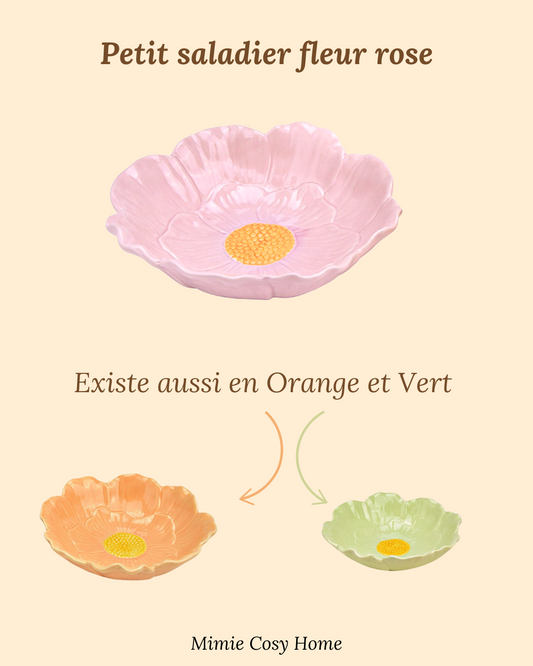 Petit saladier fleur rose 🌸