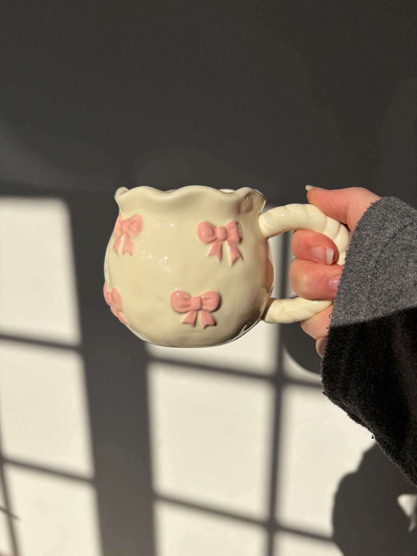 Mug petits noeuds roses