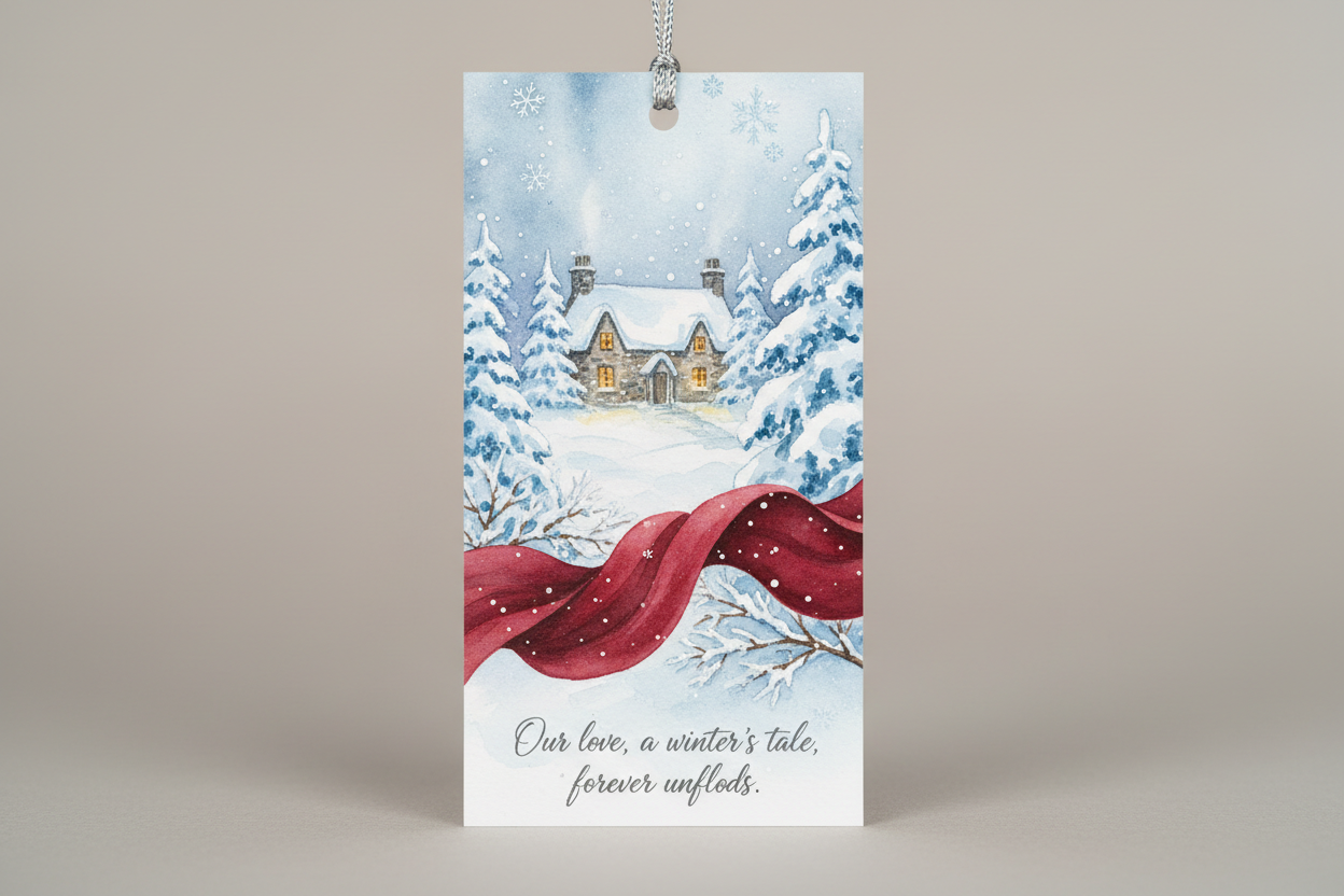 Marque-page Sous les flocons de Noël