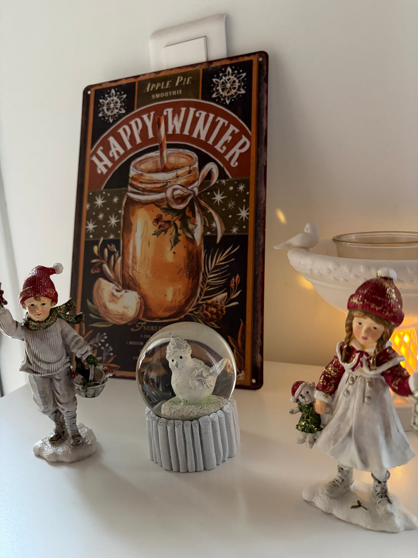 Duo Figurines Enfants d'Hiver Vintage ❄️